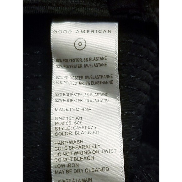 Good American Sequin Pants Women's 0 Black Wide Leg Side Zip New w/Tags (25x31) - Picture 7 of 7